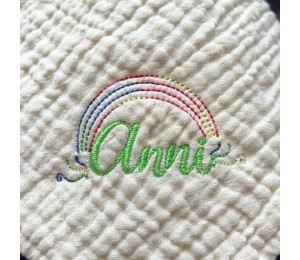 Stickdatei - Regenbogen mit Swirls